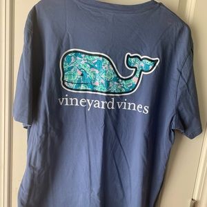 Vineyard Vines Womens L T-Shirt Floral Navy Blue
